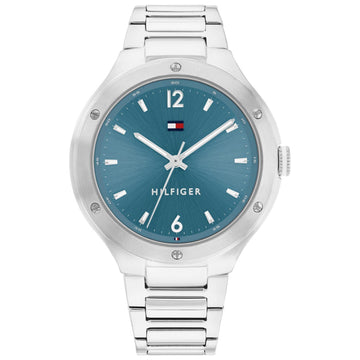 Γυναικείο ρολόι Tommy Hilfiger Naomi 1782475 με ασημί ατσάλινο μπρασελέ και μπλε καντράν διαμέτρου 37mm.